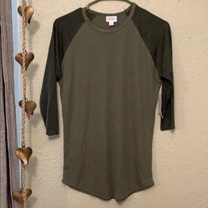 NWT lularoe green striped Randy small